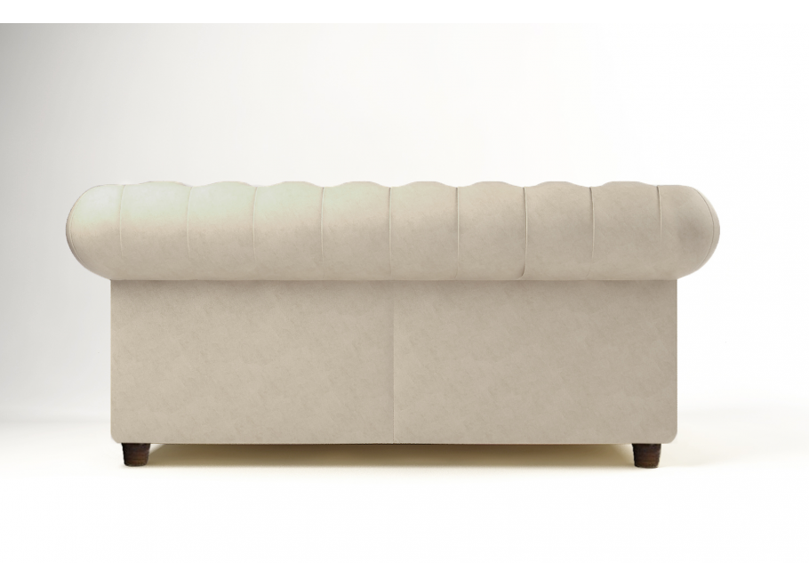 Beżowa sofa welurowa dwuosobowa pikowana Chesterfield SOLARIS 2 - Riviera 21