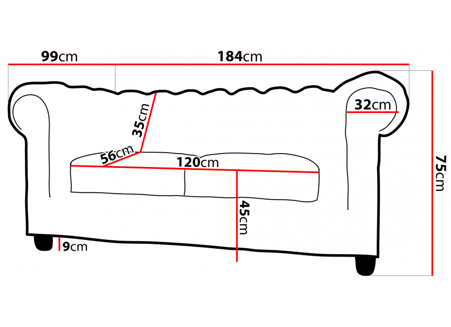 Elegancka sofa dwuosobowa ciemnoszara idealna do salonu pikowana SOLARIS 2 5