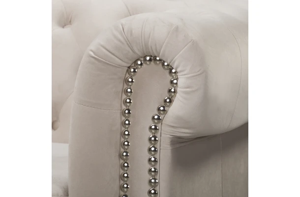 Sofa trzyosobowa pikowana Chesterfield FELIX 3 - nowoczesne