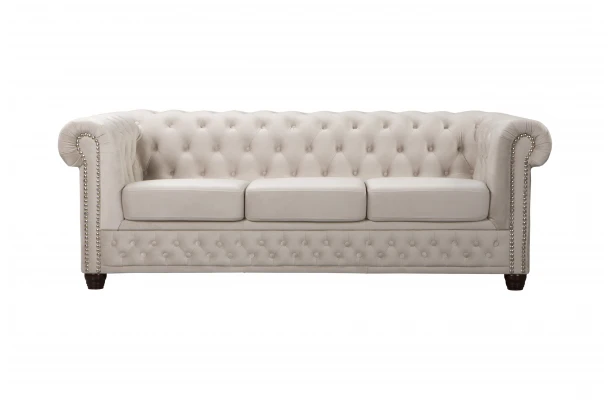 Sofa trzyosobowa pikowana Chesterfield FELIX 3 - trzyosobowe