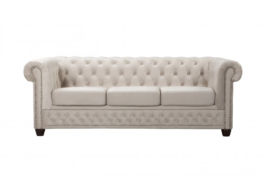 Sofa trzyosobowa pikowana Chesterfield FELIX 3