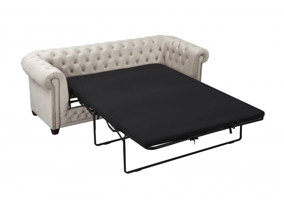 Sofa trzyosobowa z funkcją spania pikowana Chesterfield FELIX 3 Sofa trzyosobowa z funkcją spania pikowana Chesterfield FELIX 3