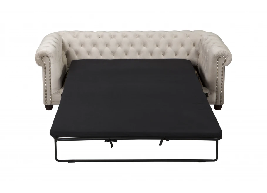 Sofa trzyosobowa z funkcją spania pikowana Chesterfield FELIX 3 Sofa trzyosobowa z funkcją spania pikowana Chesterfield FELIX 3