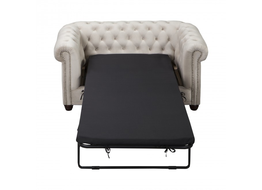 Sofa dwuosobowa z funkcją spania pikowana Chesterfield FELIX 2 5