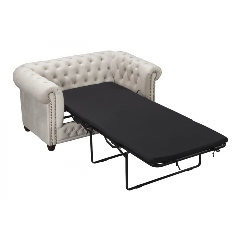 Sofa dwuosobowa z funkcją spania pikowana Chesterfield FELIX 2