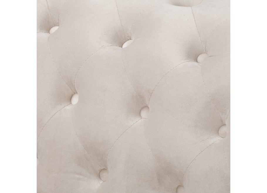 Wygodna sofa do salonu, trzyosobowa pikowana Chesterfield FELIX 3 - Jasny beż 7