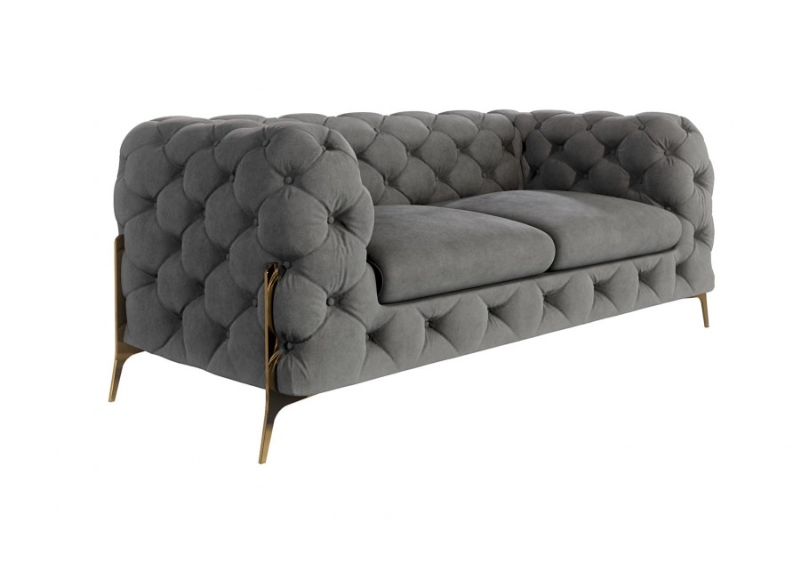 Sofa dwuosobowa pikowana glamour Chesterfield TEO HIGH 2 10