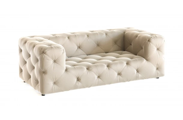 Sofa dwuosobowa pikowana premium Chesterfield BENTLEY - dwuosobowe