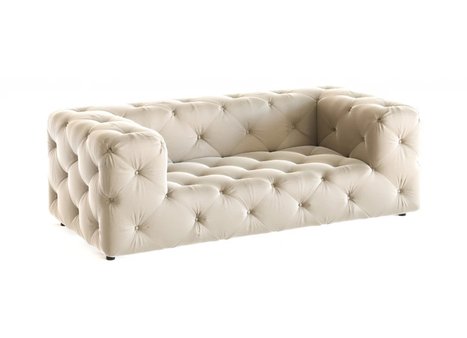 Sofa dwuosobowa pikowana premium Chesterfield BENTLEY