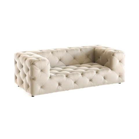 Sofa dwuosobowa pikowana premium Chesterfield BENTLEY