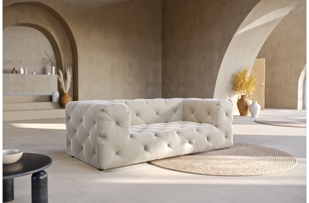 Sofa dwuosobowa pikowana premium Chesterfield BENTLEY - sofy