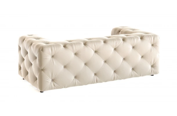 Sofa dwuosobowa pikowana premium Chesterfield BENTLEY - wypoczynkowe