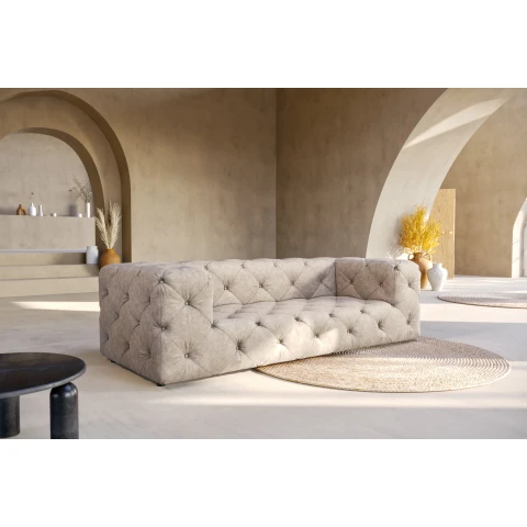 Sofa trzyosobowa pikowana premium Chesterfield BENTLEY