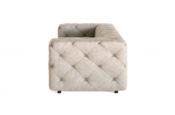 Sofa trzyosobowa pikowana premium Chesterfield BENTLEY - wygodne
