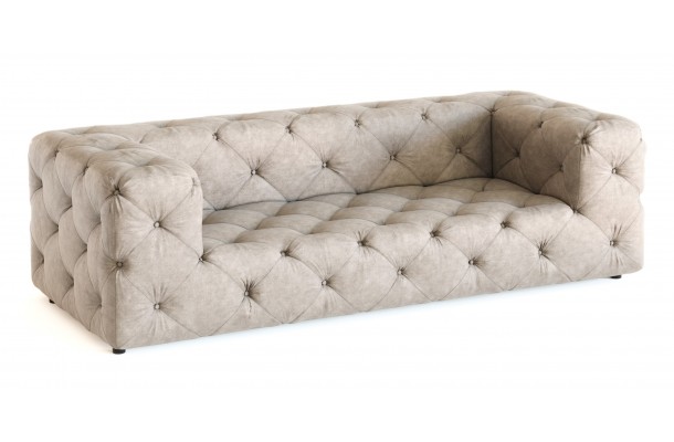 Sofa trzyosobowa pikowana premium Chesterfield BENTLEY