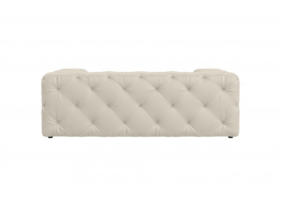 Sofa pikowana nowoczesna dwuosobowa Chesterfield w kolorze beżowym BENTLEY 3