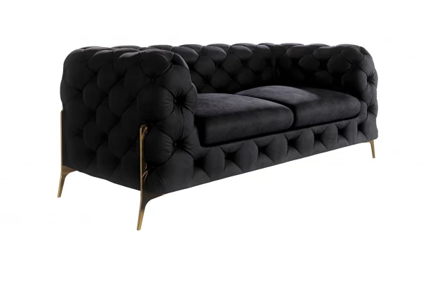 Sofa dwuosobowa pikowana glamour Chesterfield TEO HIGH 2 - praktyczne Sofa dwuosobowa pikowana glamour Chesterfield TEO HIGH 2 - praktyczne