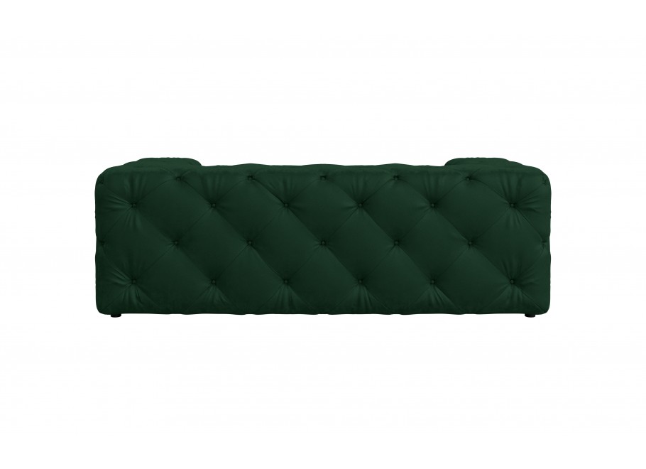 Nowoczesna sofa pikowana dwuosobowa Chesterfield BENTLEY - Butelkowa Zieleń 5