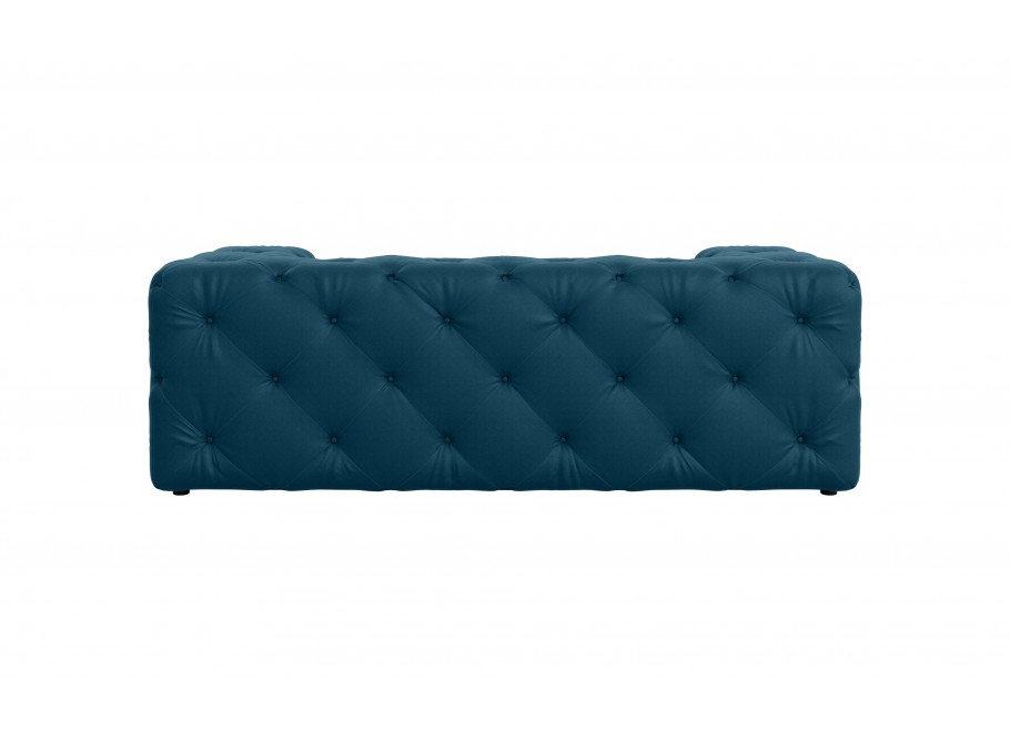 Komfortowa granatowa sofa dwuosobowa pikowana Chesterfield BENTLEY 5