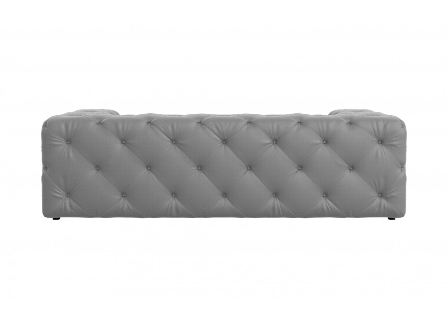 Trzyosobowa sofa Bentley pikowana w szarym kolorze idealna do salonu 5