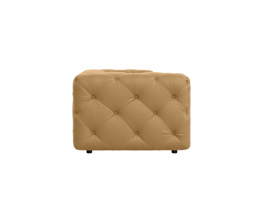 Złota sofa BENTLEY – trzyosobowa, pikowana, styl Chesterfield, premium 5