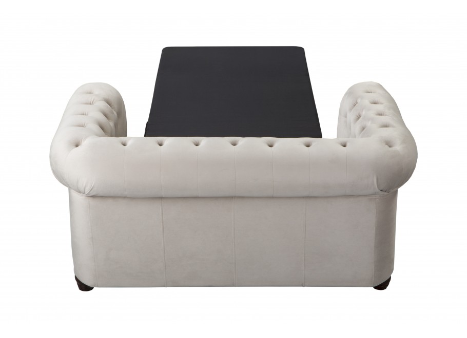 Beżowa sofa dwuosobowa z funkcją spania pikowana Chesterfield FELIX 2 - Riviera 21