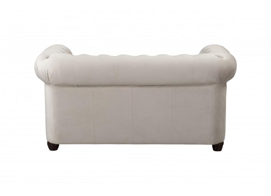 Beżowa sofa dwuosobowa z funkcją spania pikowana Chesterfield FELIX 2 - Riviera 21