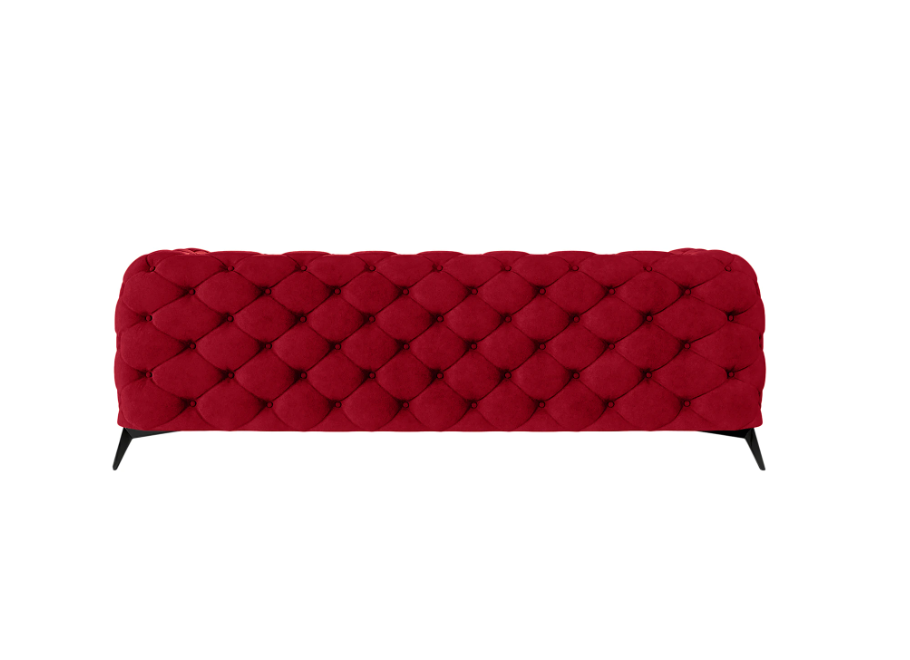 TEO 2,5 – trzyosobowa czerwona sofa pikowana w stylu glamour Chesterfield 4