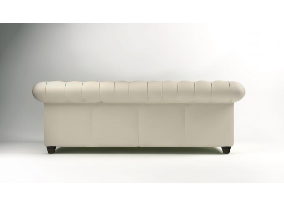 Wygodna sofa 3-osobowa chesterfield Solaris 3 beżowa – idealna do salonu - Riviera 21