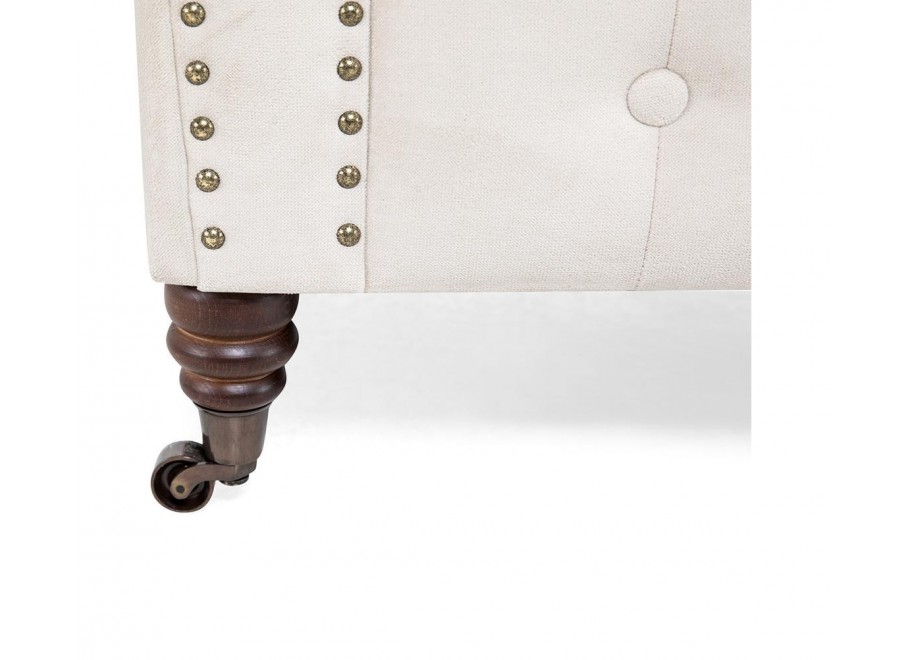 Mała sofa dwuosobowa szara pikowana Chesterfield VINCENT - idealna do salonu 8