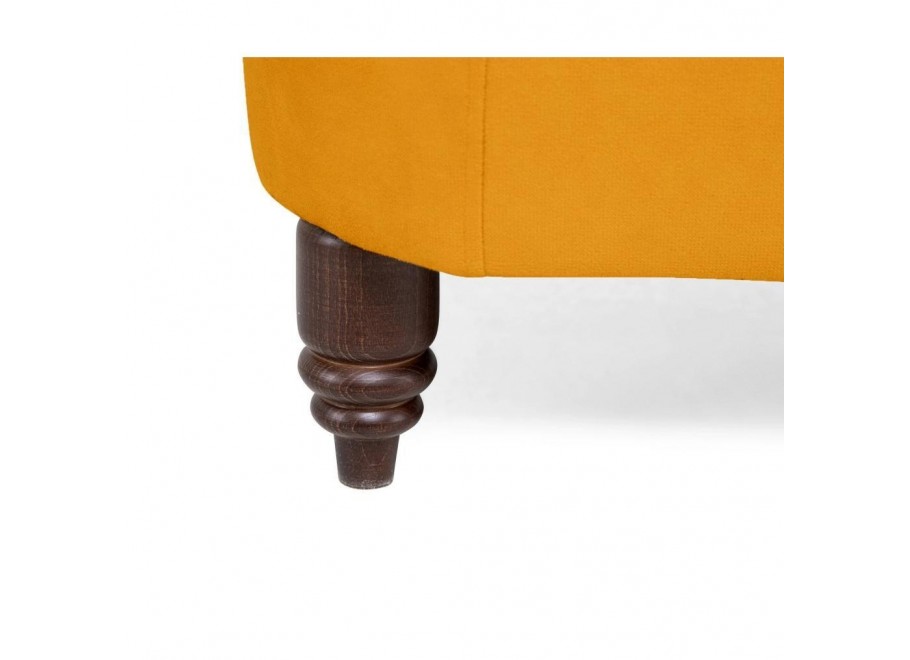 Sofa VINCENT pikowana Chesterfield – stylowa, żółta, idealna do małego wnętrza 7