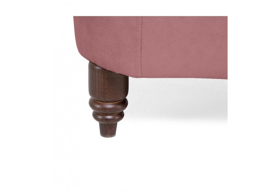 Różowa sofa dwuosobowa Chesterfield VINCENT – elegancka, pikowana, mała 8