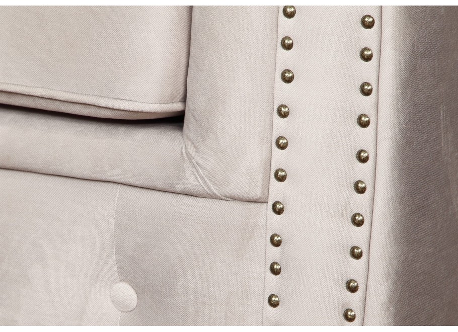 Sofa pikowana VINCENT Chesterfield – szara, stylowa, idealna do salonu - Amore 31