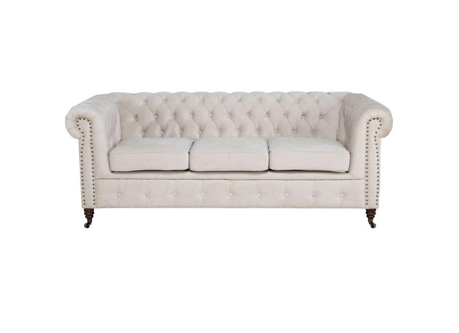 Sofa pikowana VINCENT Chesterfield – szara, stylowa, idealna do salonu - Amore 31