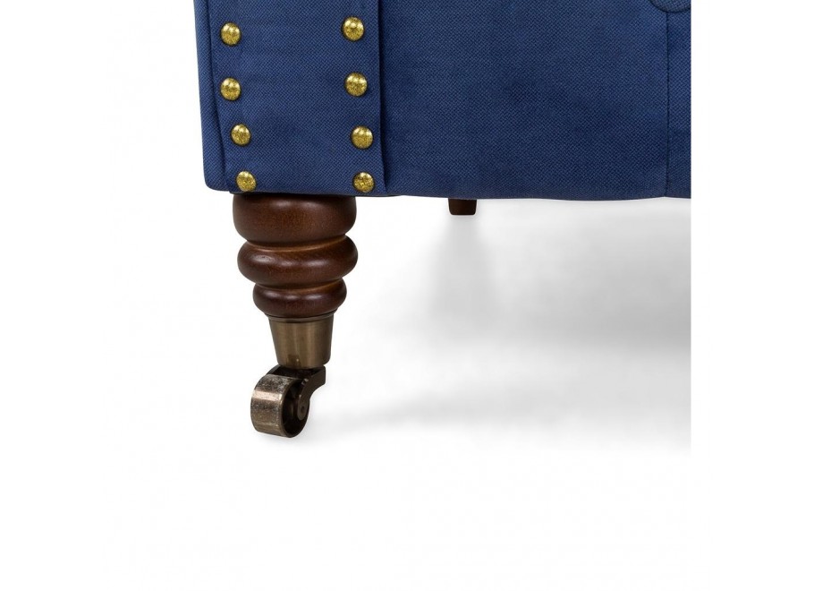 Sofa pikowana Chesterfield VINCENT – kobaltowy kolor, elegancja i komfort 8