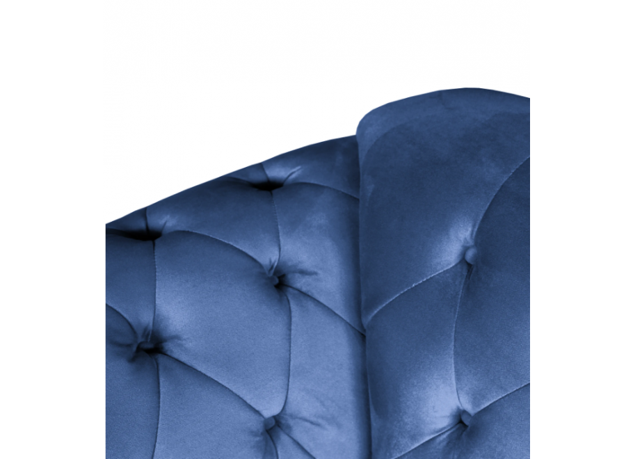 Chesterfield PARIS kobaltowa – elegancka sofa trzyosobowa do salonu 4