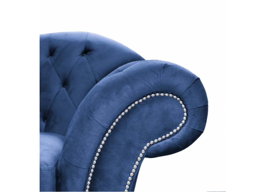 Chesterfield PARIS kobaltowa – elegancka sofa trzyosobowa do salonu 3