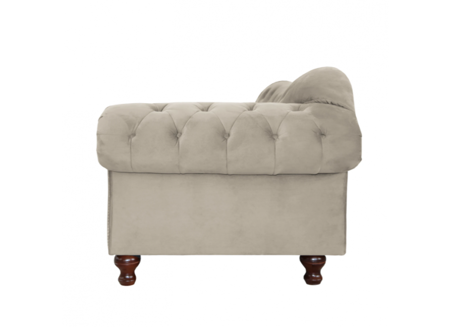 Wygodna szara sofa trzyosobowa Paris Chesterfield– idealna do każdego wnętrza 7