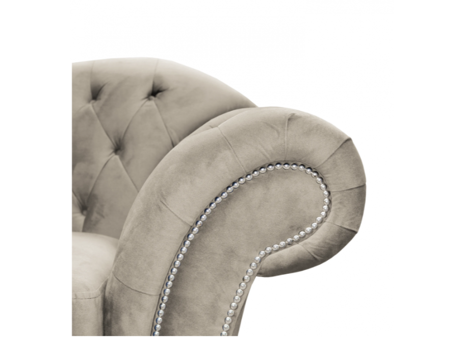 Wygodna szara sofa trzyosobowa Paris Chesterfield– idealna do każdego wnętrza 3