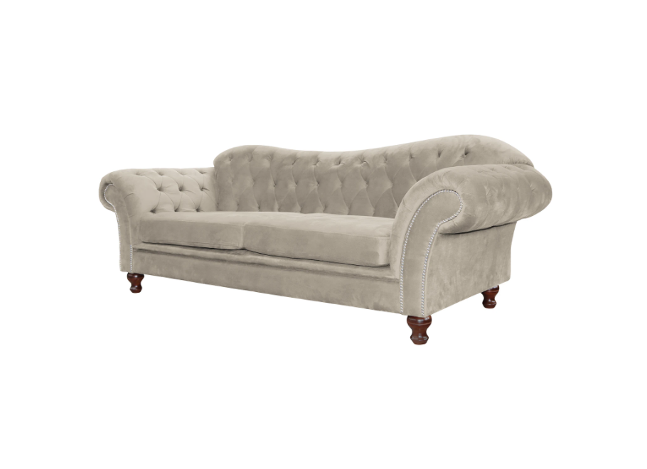 Wygodna szara sofa trzyosobowa Paris Chesterfield– idealna do każdego wnętrza 4