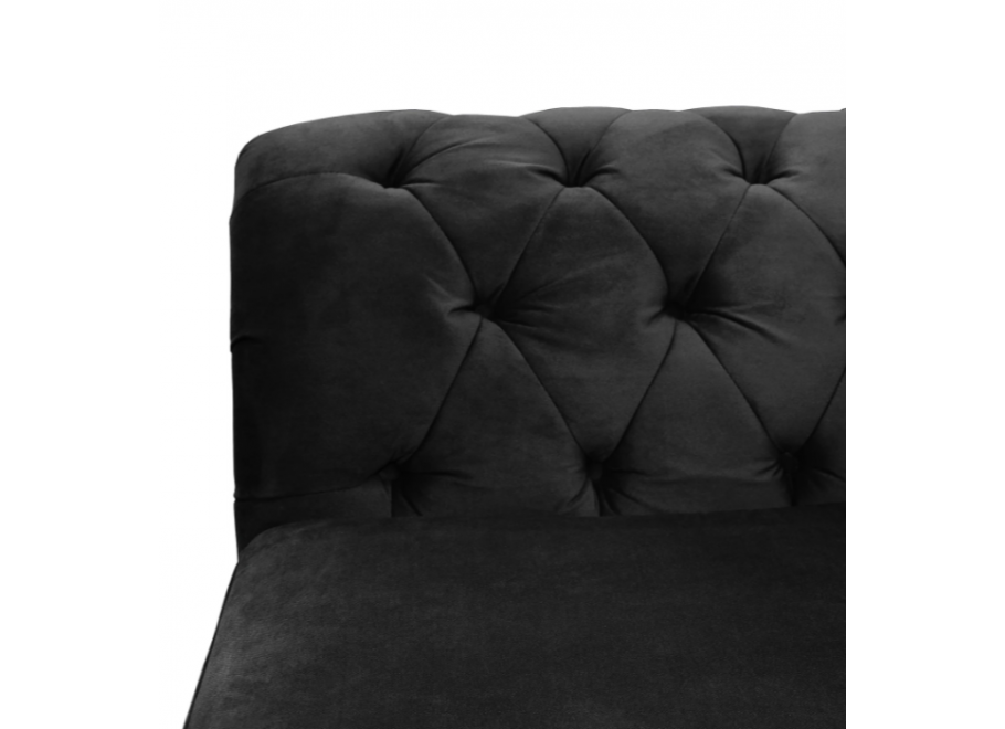 Stylowa czarna sofa trzyosobowa Paris Chesterfield– idealna do salonu i biura 5