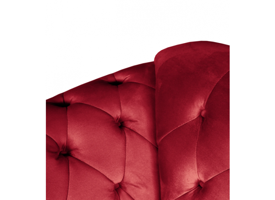 Wygodna sofa trzyosobowa Paris Chesterfield– w kolorze czerwonym 7