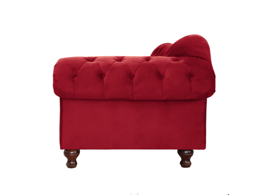 Wygodna sofa trzyosobowa Paris Chesterfield– w kolorze czerwonym 6