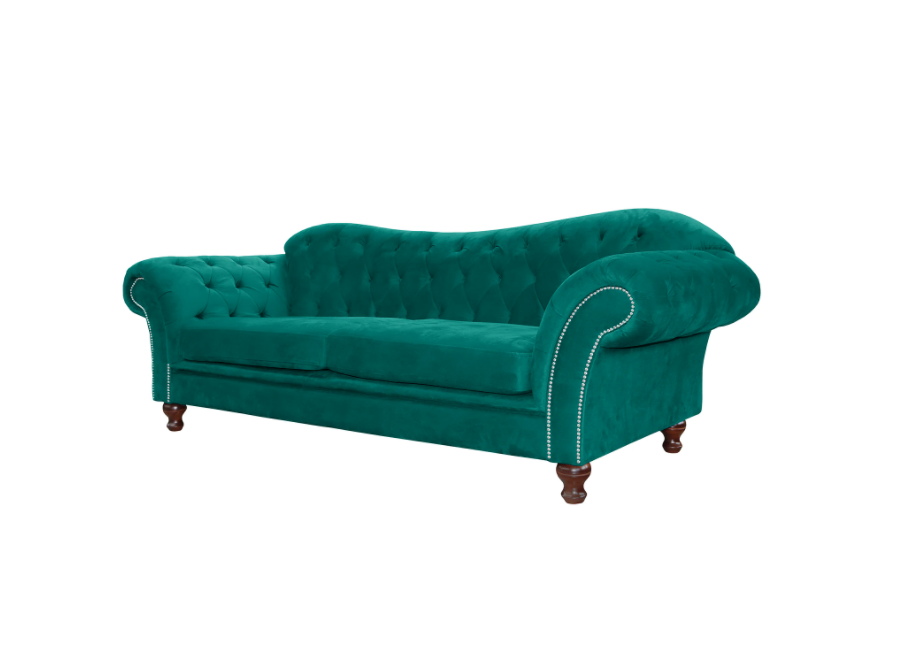 Stylowa sofa Chesterfield PARIS pikowana w turkusowym odcieniu – wygodna i efektowna 2