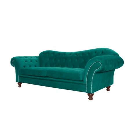 Stylowa sofa Chesterfield PARIS pikowana w turkusowym odcieniu – wygodna i efektowna