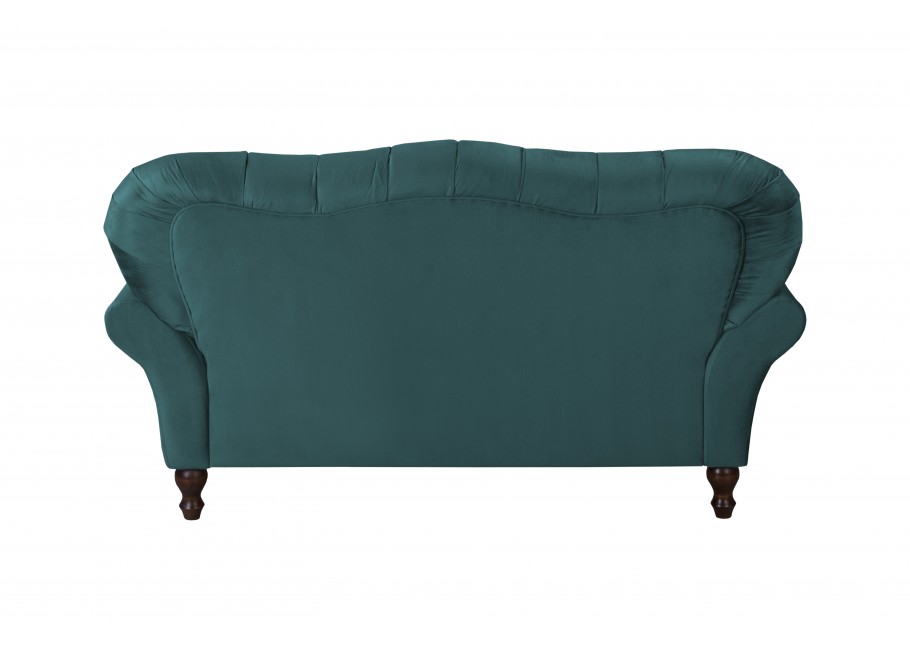 Stylowa sofa pikowana BOGOTA – butelkowa zieleń, klasyczny Chesterfield 5