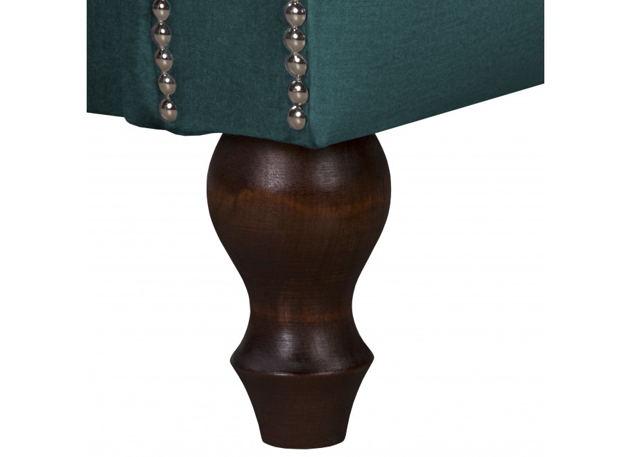 Stylowa sofa pikowana BOGOTA – butelkowa zieleń, klasyczny Chesterfield 9