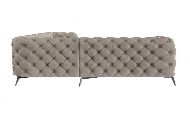 Narożnik sześcioosobowy pikowany glamour Chesterfield TEO 2+E+3 - design i funkcjonalnosc w parze