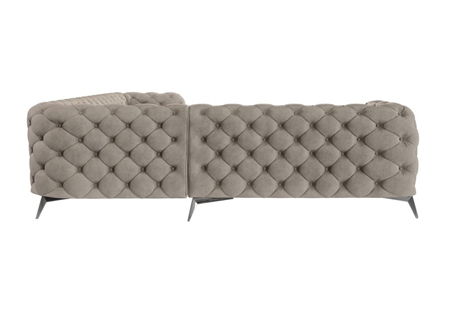 Narożnik sześcioosobowy pikowany glamour Chesterfield TEO 2+E+3 13
