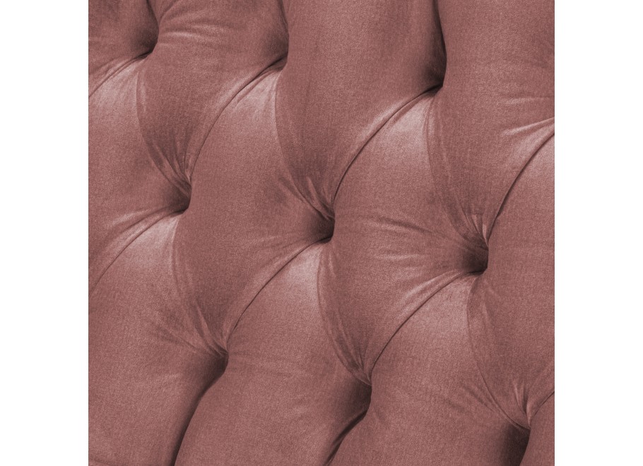 Pikowana sofa dwuosobowa Chesterfield BOGOTA – pudrowy róż, glamour styl 4